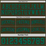 Custom Black(Olive)-Kelly Green Camo Side Panel Stripe Reversible Double Side Sublimation Basketball Set Jersey