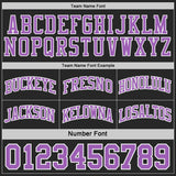 Custom Black Medium Purple-White Camo Side Panel Stripe Reversible Double Side Sublimation Basketball Set Jersey