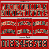 Custom Red Black-Cream Camo Side Panel Stripe Reversible Double Side Sublimation Basketball Set Jersey