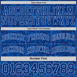 Custom Royal Light Blue-White Side Panel Stripe Stars Geometric Shatter Starburst Reversible Double Side Sublimation Basketball Set Jersey