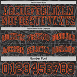 Custom Black Orange-White Side Panel Stripe Stars Geometric Shatter Starburst Reversible Double Side Sublimation Basketball Set Jersey