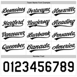 Custom Black-White Reversible Button-Down Baseball Jersey