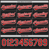 Custom Black Red-White Reversible Button-Down Baseball Jersey