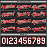Custom Black Red-White Reversible Button-Down Baseball Jersey
