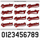 Custom Black Red-White Reversible Button-Down Baseball Jersey