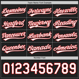 Custom Black White-Red Reversible Button-Down Baseball Jersey