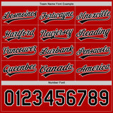 Custom Black White-Red Reversible Button-Down Baseball Jersey