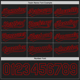 Custom Black-Red Reversible Button-Down Baseball Jersey