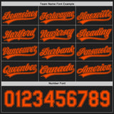 Custom Black-Orange Reversible Button-Down Baseball Jersey