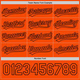 Custom Black-Orange Reversible Button-Down Baseball Jersey