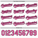 Custom Black Pink-White Reversible Button-Down Baseball Jersey