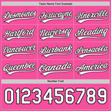Custom Black White-Pink Reversible Button-Down Baseball Jersey