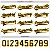Custom Black Gold-White Reversible Button-Down Baseball Jersey
