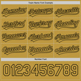 Custom Black-Old Gold Reversible Button-Down Baseball Jersey
