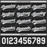 Custom Black White-Gray Reversible Button-Down Baseball Jersey