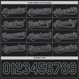 Custom Black-Gray Reversible Button-Down Baseball Jersey
