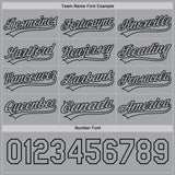 Custom Black-Gray Reversible Button-Down Baseball Jersey