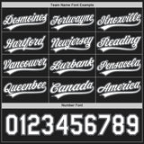 Custom Black White Black Pinstripe Reversible Button-Down Baseball Jersey