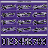 Custom Black Purple-White Reversible Button-Down Baseball Jersey