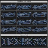 Custom Black-Light Blue Reversible Button-Down Baseball Jersey