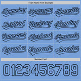 Custom Black-Light Blue Reversible Button-Down Baseball Jersey