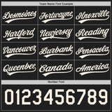 Custom Black-Cream Reversible Button-Down Baseball Jersey