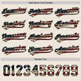 Custom Black Vintage USA Flag-Cream Reversible Button-Down Baseball Jersey