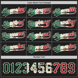 Custom Black Vintage Mexican Flag-Cream Reversible Button-Down Baseball Jersey