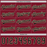 Custom Black Crimson-City Cream Reversible Button-Down Baseball Jersey