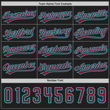 Custom Black Crimson-Teal Reversible Button-Down Baseball Jersey