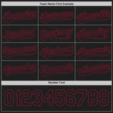 Custom Black-Crimson Reversible Button-Down Baseball Jersey