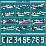 Custom Black White-Teal Reversible Button-Down Baseball Jersey
