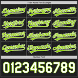 Custom Black Neon Green-White Reversible Button-Down Baseball Jersey