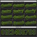 Custom Black-Neon Green Reversible Button-Down Baseball Jersey