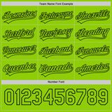 Custom Black-Neon Green Reversible Button-Down Baseball Jersey