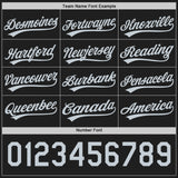 Custom Black-Silver Reversible Button-Down Baseball Jersey