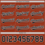 Custom Black Texas Orange-White Reversible Button-Down Baseball Jersey
