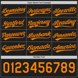 Custom Black-Bay Orange Reversible Button-Down Baseball Jersey