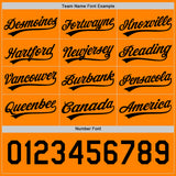 Custom Black-Bay Orange Reversible Button-Down Baseball Jersey
