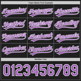 Custom Black Medium Purple-White Reversible Button-Down Baseball Jersey