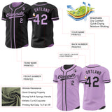 Custom Black-Light Purple Reversible Button-Down Baseball Jersey