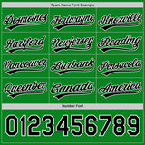 Custom Black Grass Green-White Reversible Button-Down Baseball Jersey