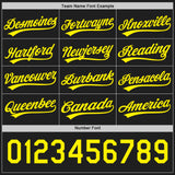 Custom Black-Light Yellow Reversible Button-Down Baseball Jersey