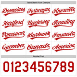 Custom Red-White Reversible Button-Down Baseball Jersey