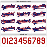 Custom Red Royal-White Reversible Button-Down Baseball Jersey
