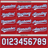 Custom Red White-Royal Reversible Button-Down Baseball Jersey