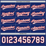 Custom Red White-Royal Reversible Button-Down Baseball Jersey