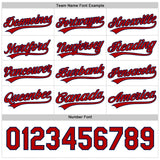 Custom Red Navy-White Reversible Button-Down Baseball Jersey