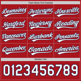 Custom Red White-Navy Reversible Button-Down Baseball Jersey
