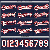 Custom Red White-Navy Reversible Button-Down Baseball Jersey